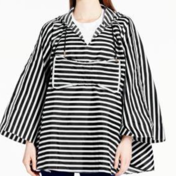 Kate Spade Rio De Janeiro Stripe Nylon Poncho - Picture 1 of 10
